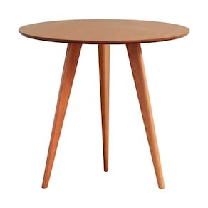 Mesa de Jantar Redonda Tripé Square em Madeira Maciça- 108cm Amadeirado