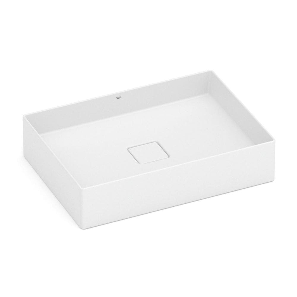 Cuba de Apoio Retangular 51cm x 36cm sem Mesa T6 Terra Roca Blanco Mate