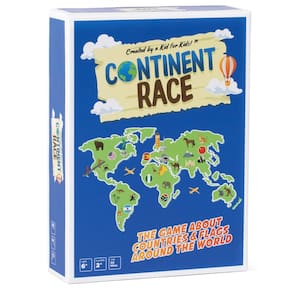 Jogo de Tabuleiro Byron`s Games Continent Race Geography Kids