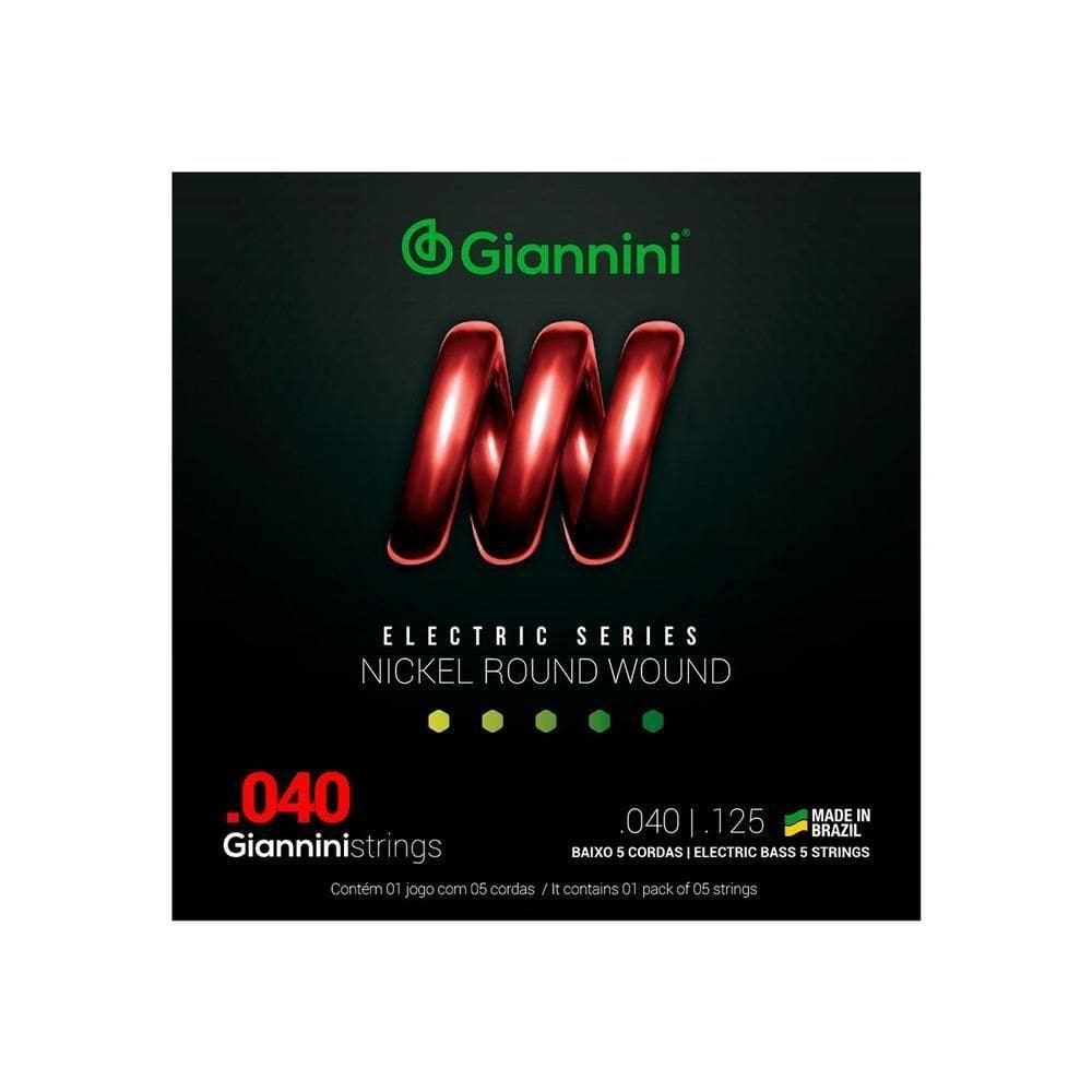 Encordoamento Para Contra Baixo Elétrico 5 Cordas Geebrl...