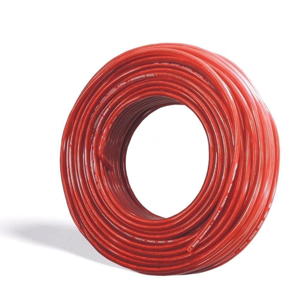 Cabo De Bateria 9.00mm 50m Vermelho Crk