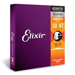 Cordas de guitarra acústica Elixir 80/20 Bronze Extra Light