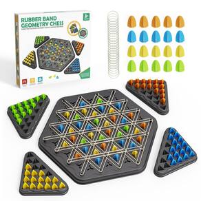 Tabuleiro de estratégia Chain Triangle Chess para crianças e adultos