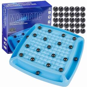 Jogo de xadrez magnético DZX Portable com 30 pedras e tabuleiro