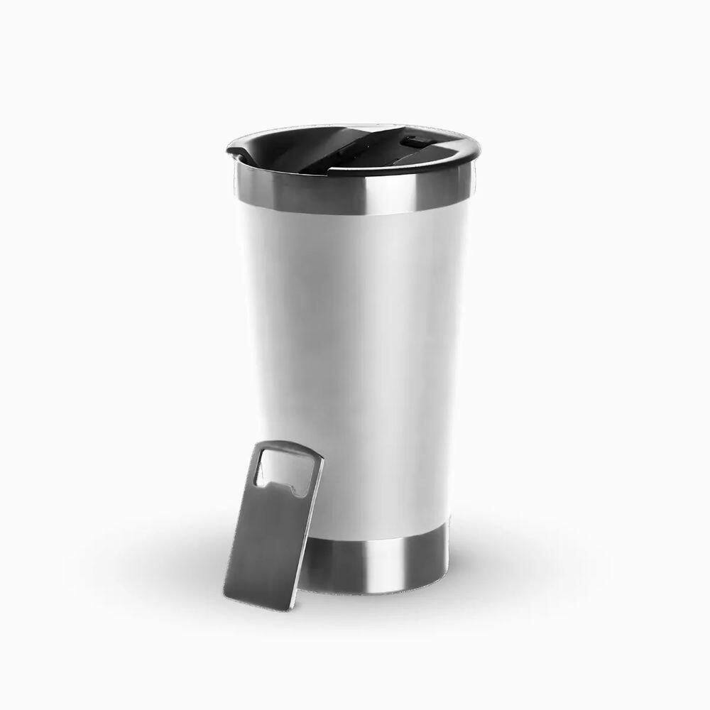 Copo Térmico De Aço Inoxidável Parede Dupla Branco