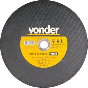 Disco Corte 300,0X3,0X25,40 2 Telas Aço Carbono Vdr0 Vonder