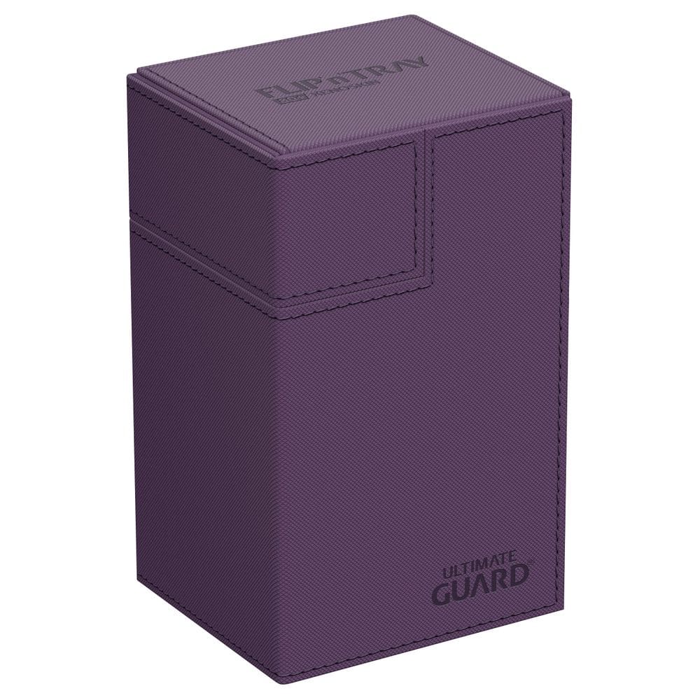 Estojo de baralho Ultimate Guard Flip`n`Tray 80+ para 80 cartas TCG de capa dupla roxa