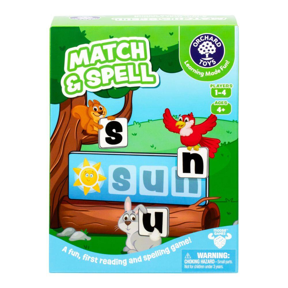 Jogo ORCHARD TOYS Match & Spell New Art para crianças a partir de 4 anos