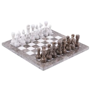 Conjunto de xadrez Radicaln Marble Grey Oceanic para adultos 30cm