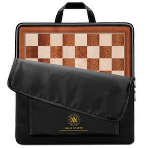Tabuleiro de xadrez A&A Professional de madeira de 54 cm com saco de armazenamento
