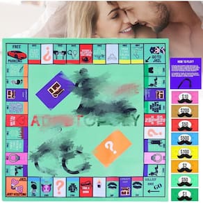 Jogo de tabuleiro Banhey Couple Opoly Portable Romantic Date Night