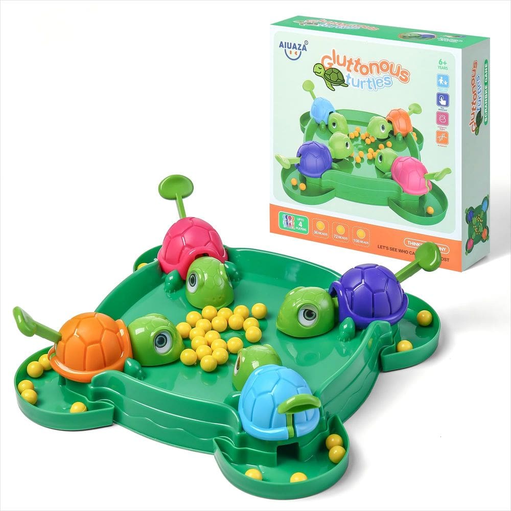 Jogo de tabuleiro de xadrez AIUAZA Hungry Turtle Eating Beans 2-4 jogadores