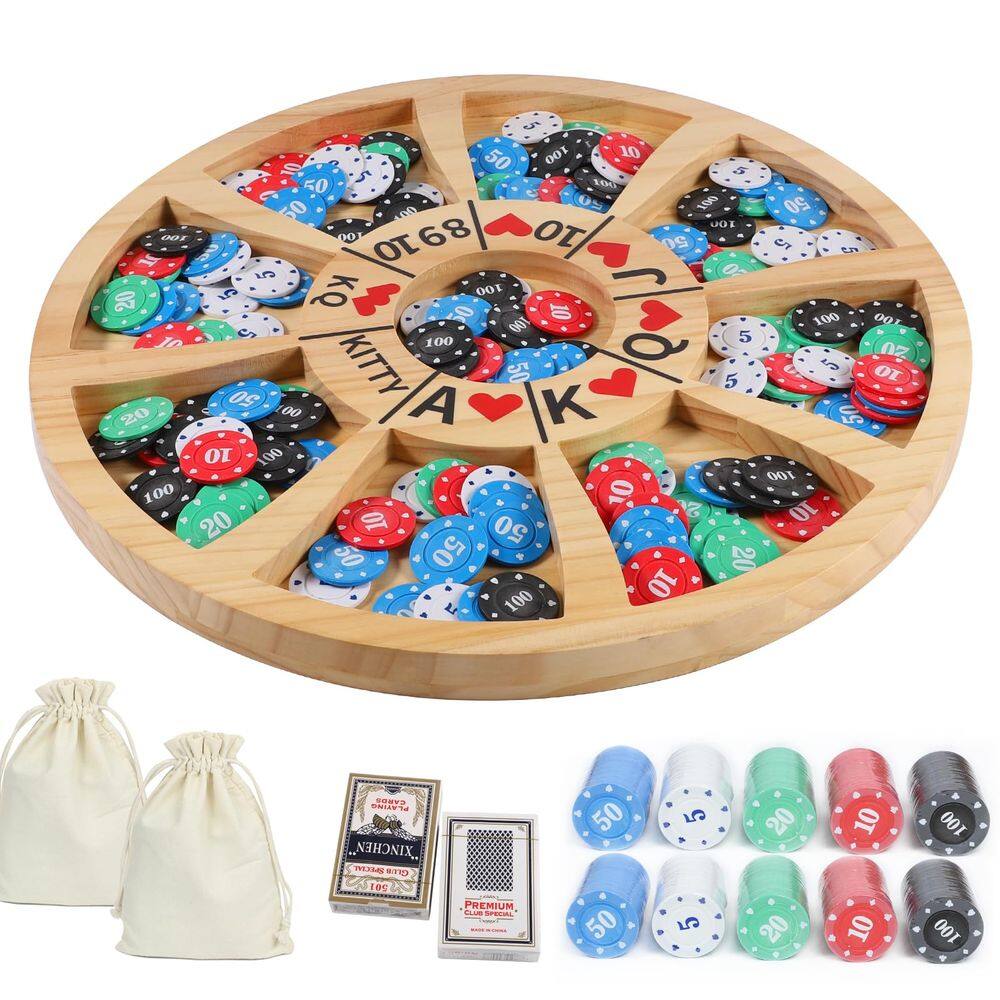 Jogo de tabuleiro COMSREV Michigan Rummy Luxury Set com 100 fichas