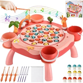 Jogo de pesca magnética Jovarous com 45 peixes, 8 pólos para crianças de 3 a 8 anos
