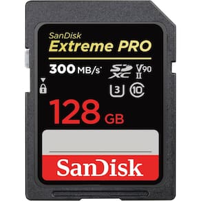 Cartão de memória SanDisk Extreme PRO 128GB SDXC UHS-II V90