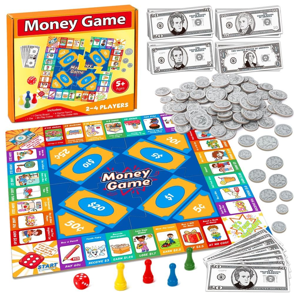 Jogo de tabuleiro Money Torlam Money for Kids Learning Education