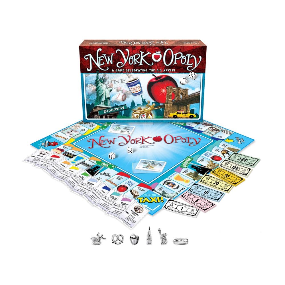 Jogo de tabuleiro Late for the Sky New York -opoly para 2 a 6 jogadores