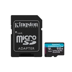 Cartão microSDXC Kingston Canvas Go Plus 512 GB UHS-I C10 U3 V30