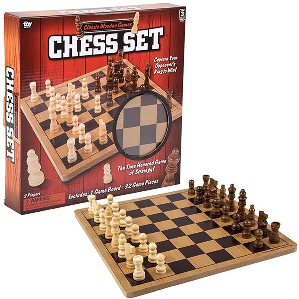 Jogo de tabuleiro The Dreidel Company Classic Wooden Chess 10+ Years