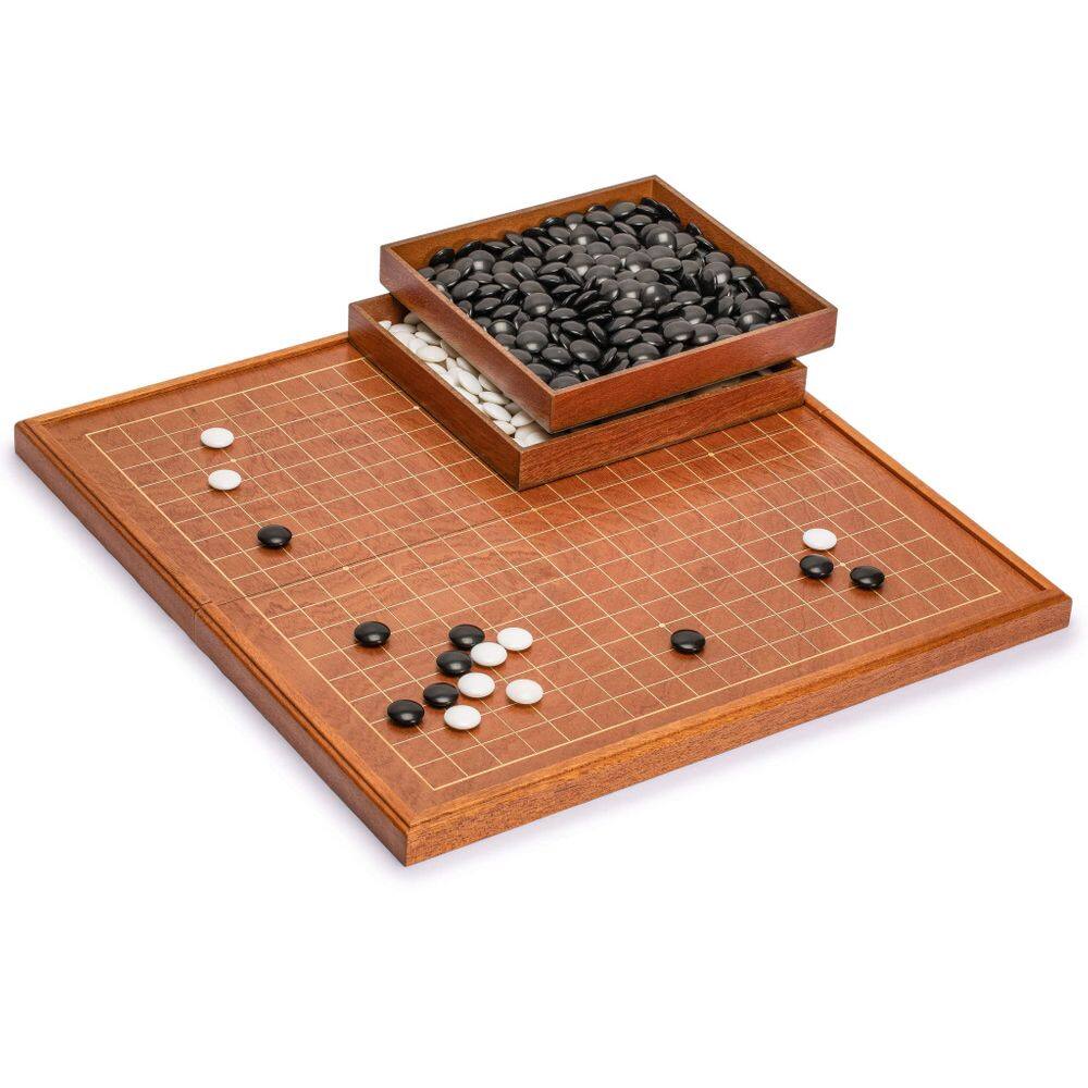 Conjunto de tabuleiro Go Game Yellow Mountain Imports Rosewood 49 cm