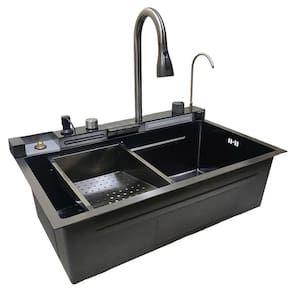 Cuba Gourmet Inox Pia Inteligente Premium Cozinha Torneira Dispenser Painel Monocomando Limpador de Copo Area Externa Churrasqueira