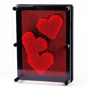 Pin Art Toy Sharkwill 3D Red Plastic Pin Art Palm Board