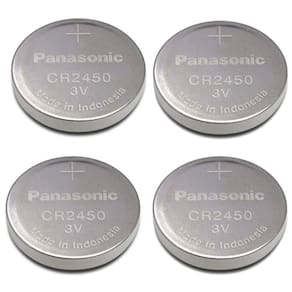 Bateria Panasonic CR2450 de lítio 3V, pacote com 4