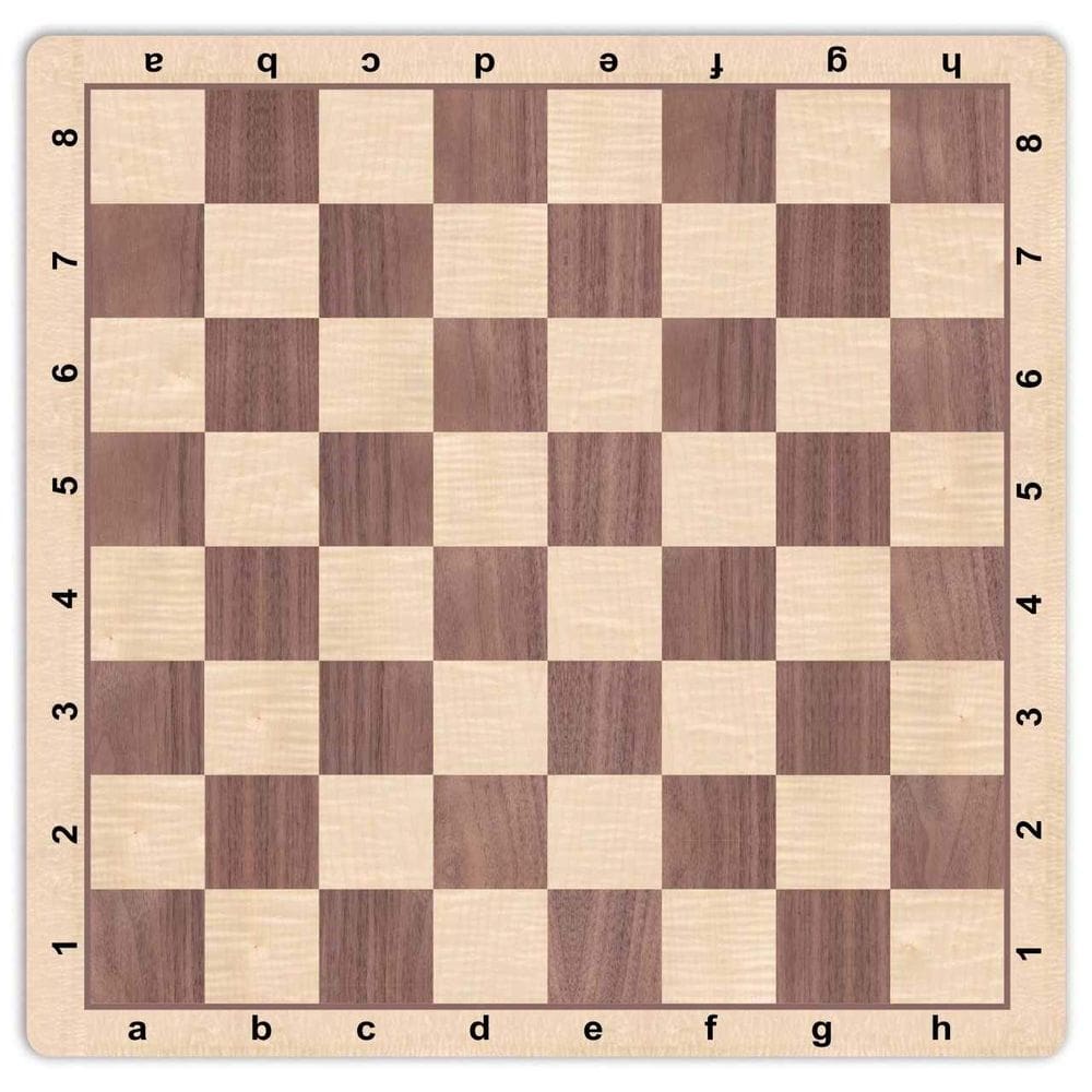Mousepad de tabuleiro de xadrez WE Games 50,8 cm com design em madeira de nogueira
