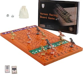 Jogo de tabuleiro Grhonior Horse Racing com 11 cavalos de metal de luxo