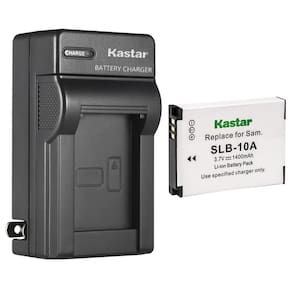 Bateria e carregador de parede AC para câmera Samsung Kastar SLB-10A
