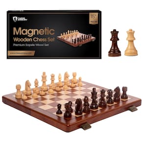 Conjunto de xadrez Chess Armory Magnetic Wooden Sapele Wood