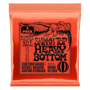 Cordas de guitarra elétrica Ernie Ball Skinny Top Heavy Bottom
