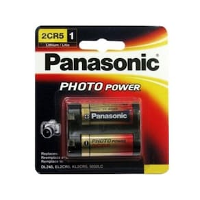 Bateria Panasonic 2CR5 6V de lítio para câmeras e eletrônicos