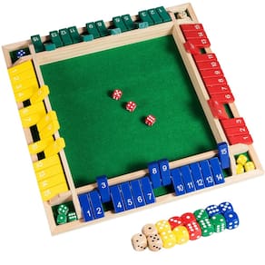 Jogo de dados Shut The Box BIVOMON atualizado para 4 jogadores de 42 cm