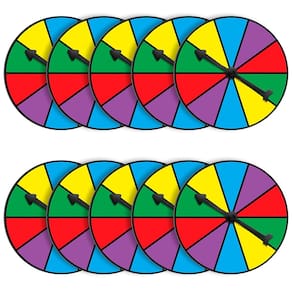 10 conjuntos Game Spinner Wheel Chivao com tabuleiro de matemática apagável