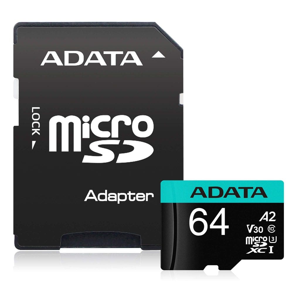 Cartão de memória microSD ADATA Premier Pro 64GB UHS-I U3 V30 Classe 10
