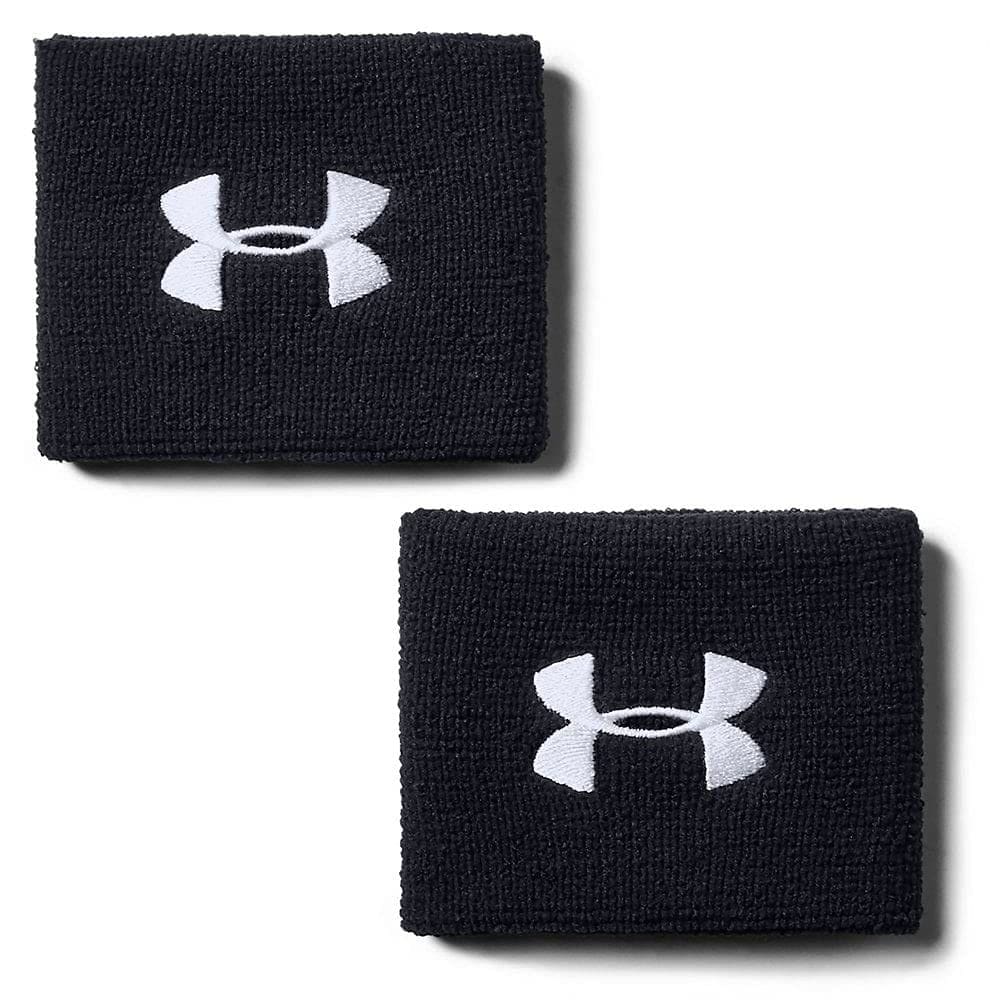 Pulseira Under Armour Performance de 3 cm para homens, pacote com 2
