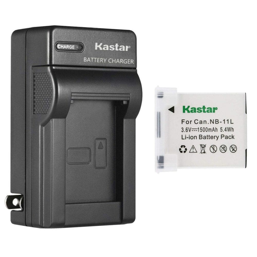 Bateria e carregador de parede AC Kastar para câmeras Canon