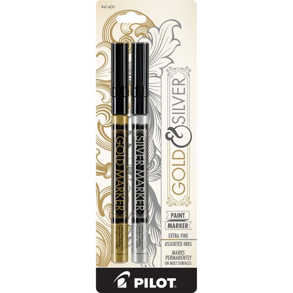Marcadores de pintura Pilot Metallic Permanent Gold & Silver x2