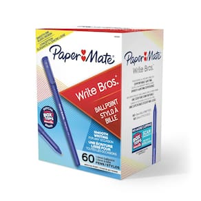 Canetas esferográficas Paper Mate Write Bros Blue Ink 60 unidades