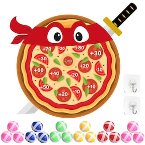 Dart Board WinnerWhy Pizza Party Game Turtle com 18 bolas