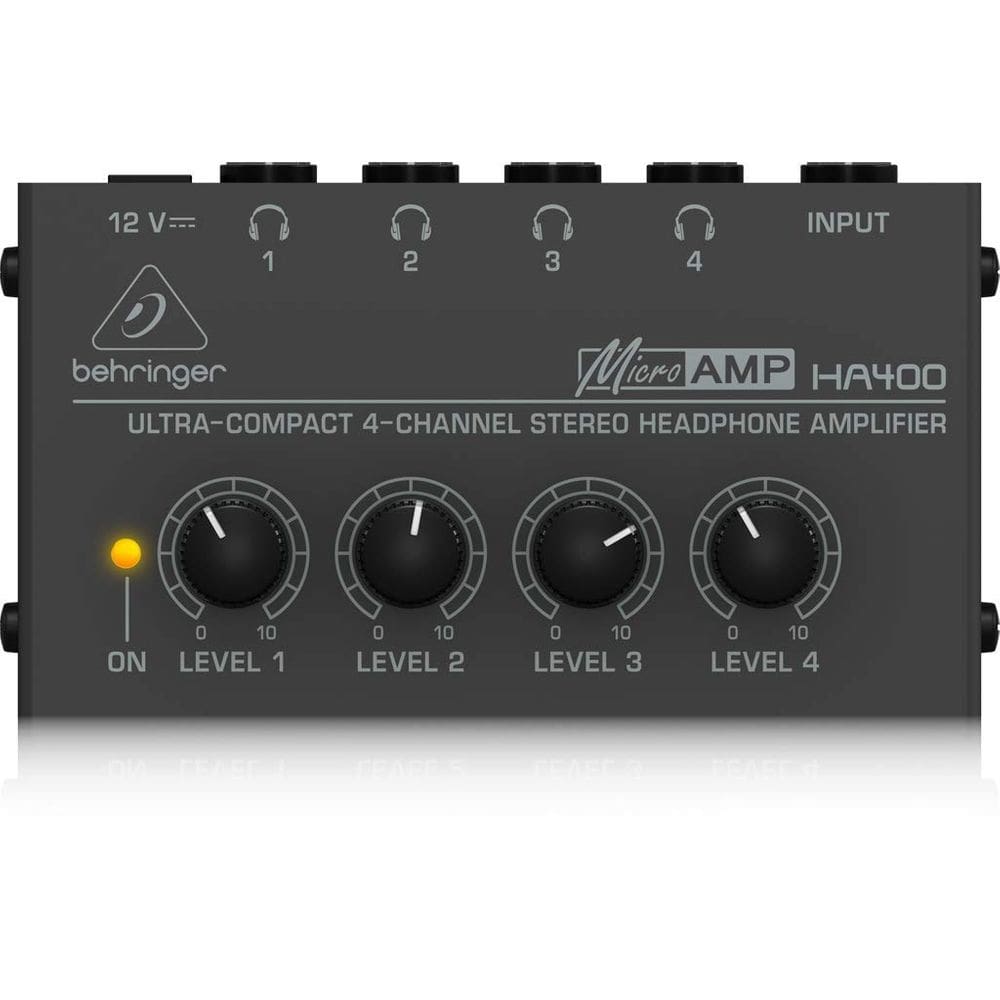 Amplificador de fone de ouvido Behringer MicroAmp HA400 4 canais