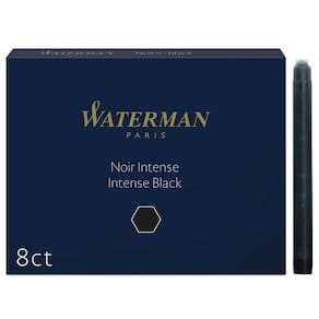 Cartuchos de tinta Waterman Large Standard Permanent Black (8)