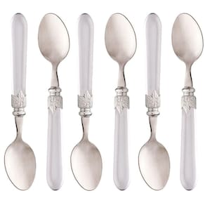 Conjunto 6 Colheres Para Mesa De Aço Inox Com Cabo De Plástico Destiny Transparente 20,5cm 1254 - Ly