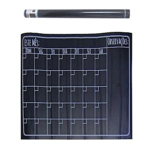 Lousa Calendario Adesivo Quadro Planner Mensal Semanal Organizador Atividades Tarefas Escreve Apaga