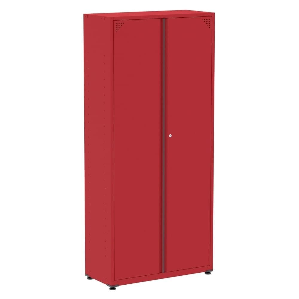 Armário Alto 2 portas Pandin 80 cm (Largura) Inmetro Estrutura e Portas Aço Vermelho c/ Chave