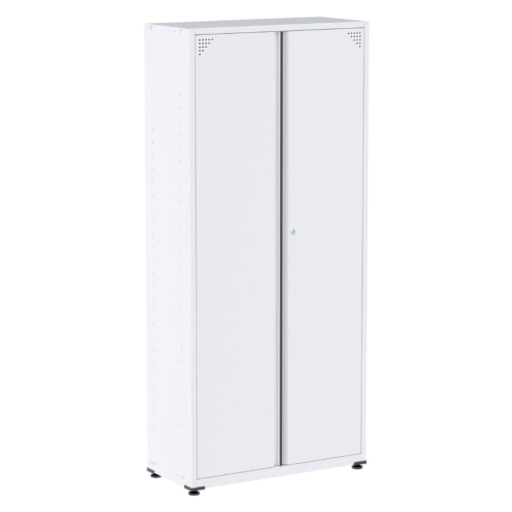 Armário Alto 2 portas Pandin 80 cm (Largura) Inmetro Estrutura e Portas Aço Branco c/ Chave