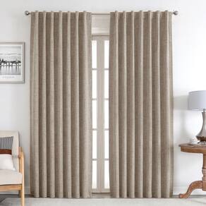 Cortinas Joydeco Blackout Linen 100% Blackout 240x245cm 2 painéis