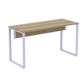 Mesa Escritório P25 TUB Pandin 170 cm (Larg) x 70 cm (Prof) Tampo MDP Noce Pé Aço Tubular Lilás