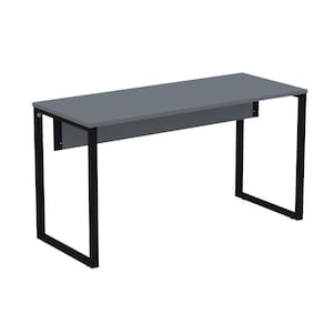 Mesa Escritório P25 TUB Pandin 170 cm (Larg) x 70 cm (Prof) Tampo MDP Grafito Pé Aço Tubular Preto
